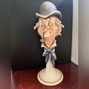 Giuseppe Cappé Porcelain Figurine Old Man and Pipe